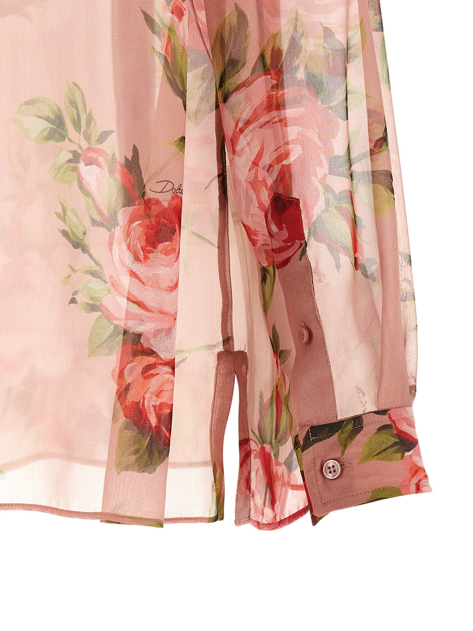 Dolce &amp; Gabbana Bouquet Rose Shirt Blue