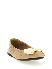 PRADA Bow Ballet Flats Beige