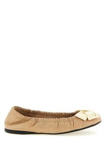 PRADA Bow Ballet Flats Beige