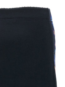 FARM Rio Bow Garden Knit Intarsia Skirt Gold