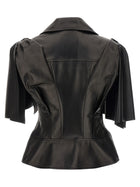 Alexander McQueen Bow Knot Biker Vest Black, view 3