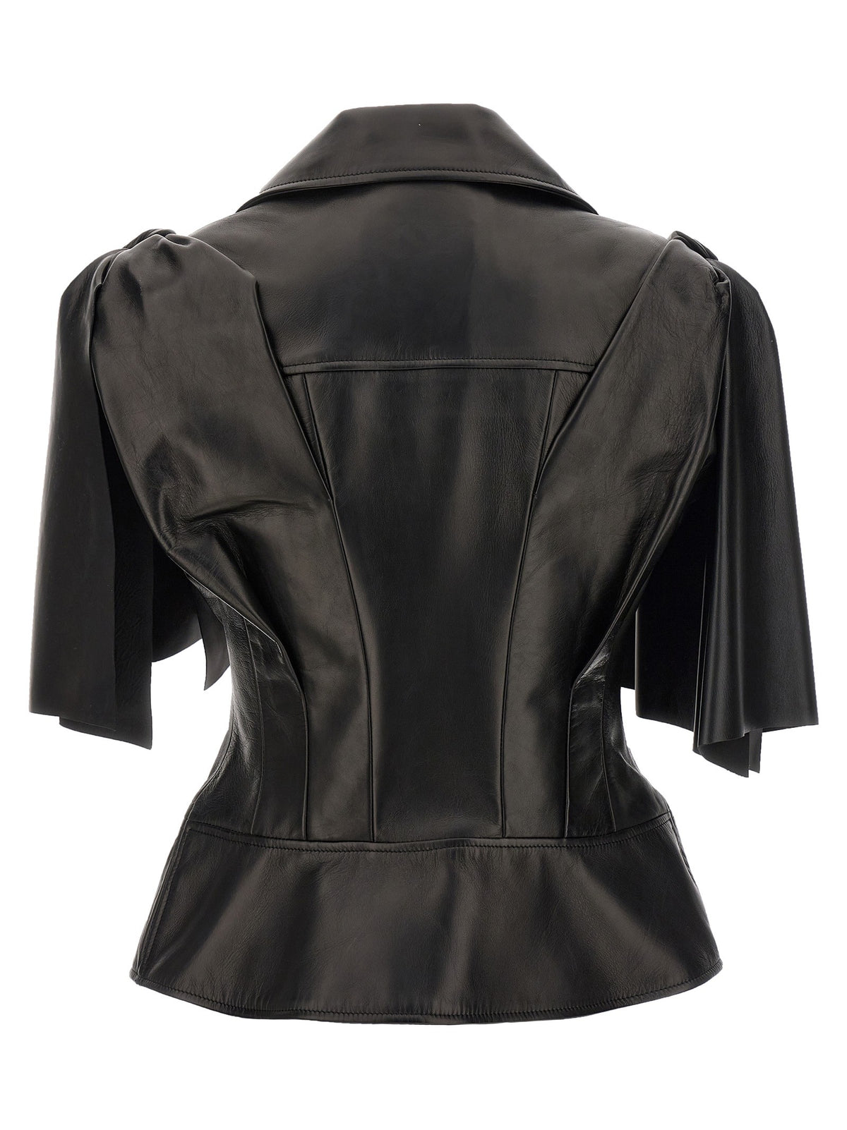Alexander McQueen Bow Knot Biker Vest Black, view 3