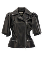 Alexander McQueen Bow Knot Biker Vest Black