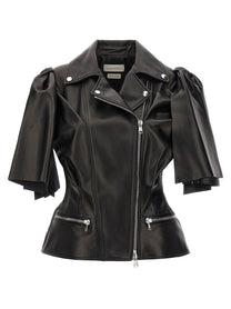 Alexander McQueen Bow Knot Biker Vest Black
