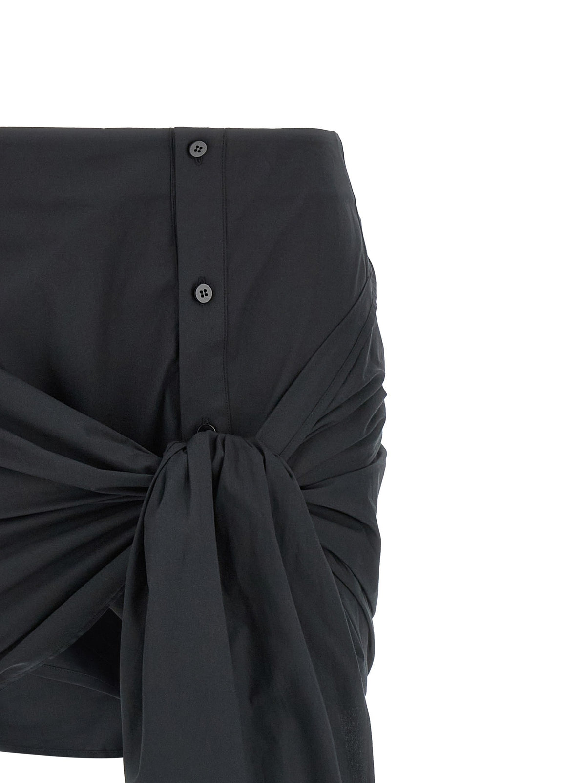 The Attico Bow Skirt Black