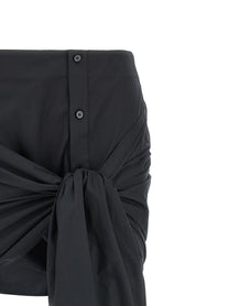 The Attico Bow Skirt Black
