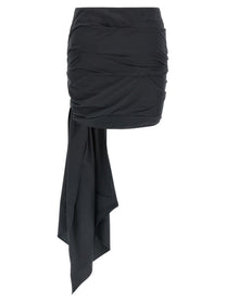 The Attico Bow Skirt Black