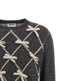 Moschino Bow Sweater Grey