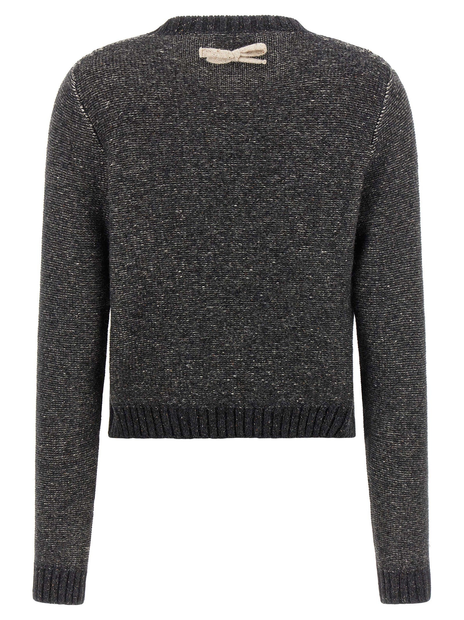 Moschino Bow Sweater Grey