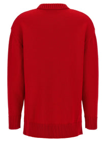 PRADA Bow Sweater Red