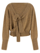 Ermanno Scervino Bow Sweater Beige