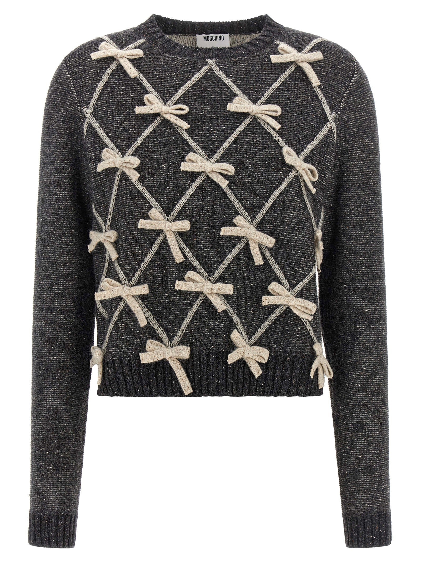 Moschino Bow Sweater Grey