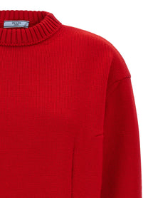 PRADA Bow Sweater Red