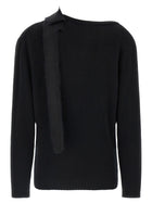 Alberta Ferretti Bow Sweater Black, view 2