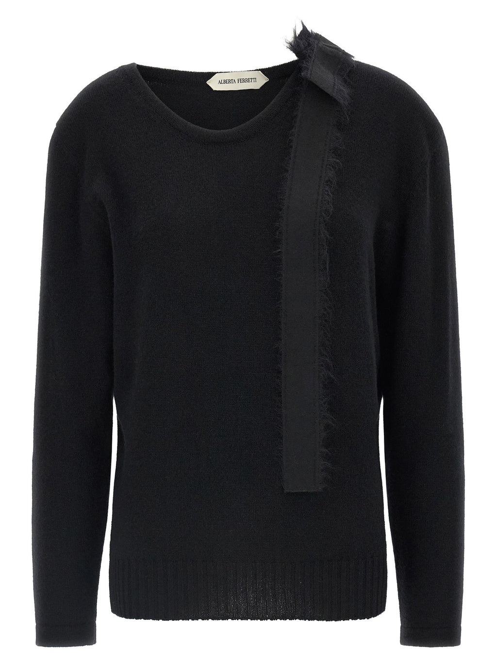 Alberta Ferretti Bow Sweater Black