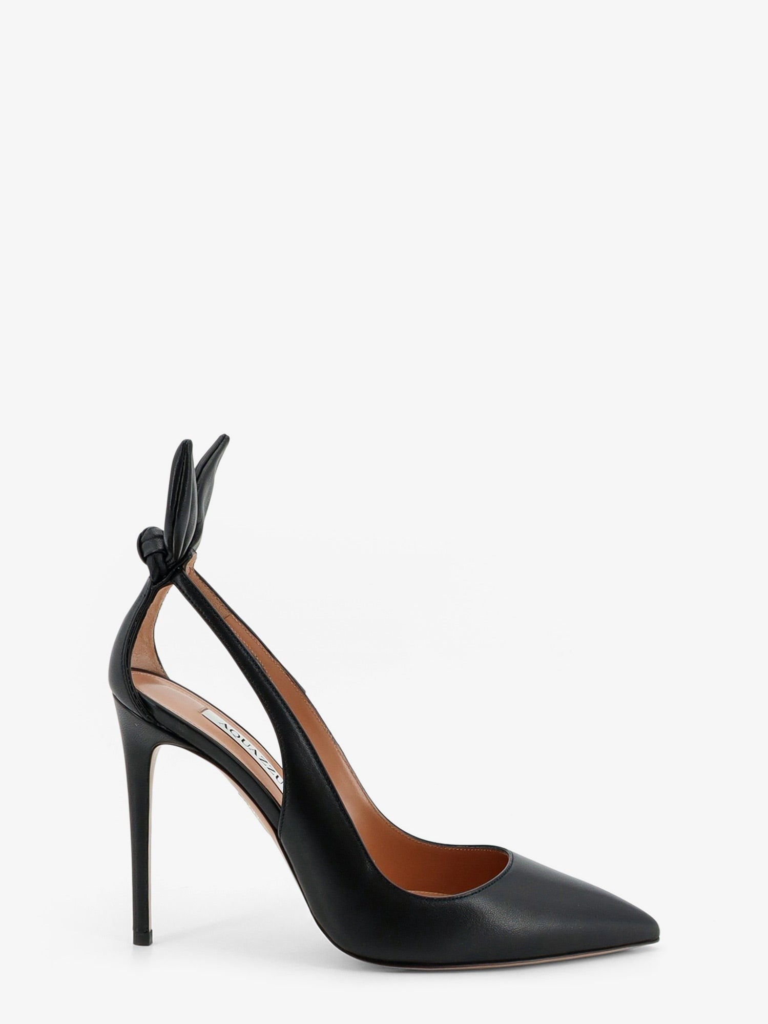 Aquazzura Women's Bow Tie Leather Pumps Black