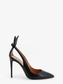 Aquazzura Women's Bow Tie Leather Pumps Black