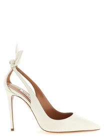 Aquazzura Bow Tie Pumps White