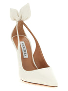 Aquazzura Bow Tie Pumps White, view 2