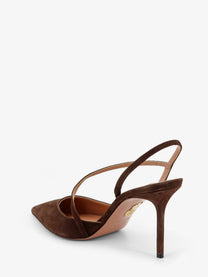 Aquazzura Women's Bow Tie Suede Pumps Brown