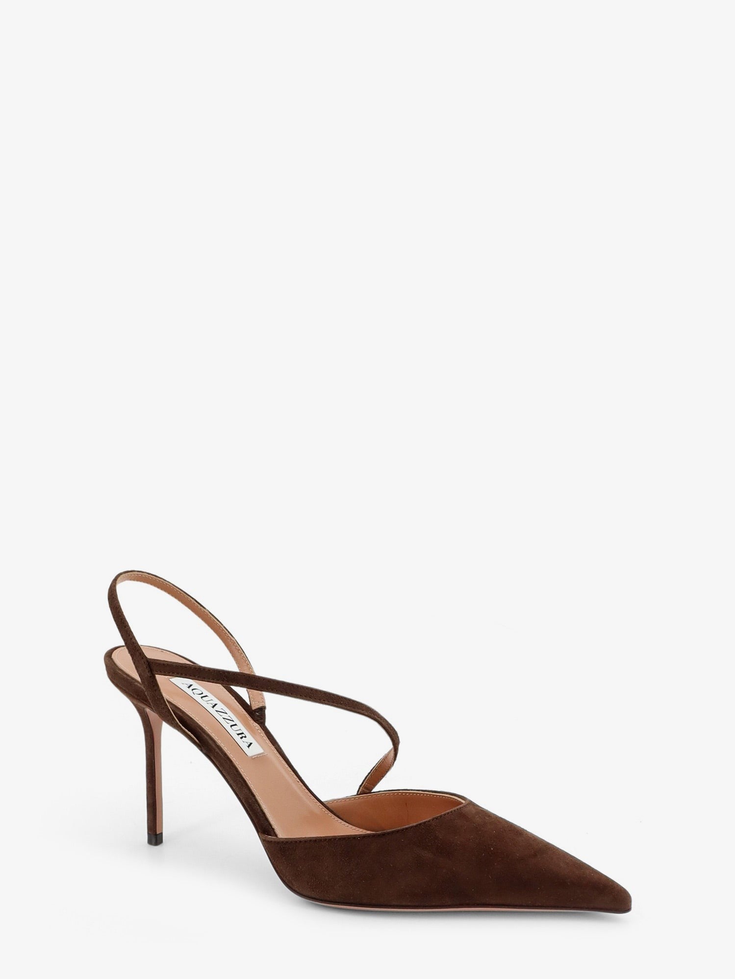 Aquazzura Women's Bow Tie Suede Pumps Brown