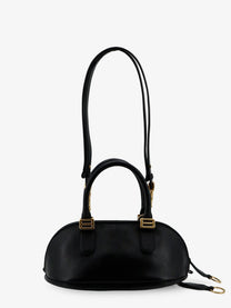 Balenciaga Women's Bowling Bolero Leather Handbag Black
