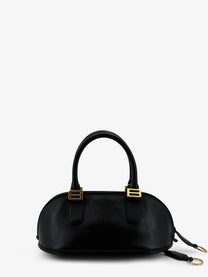 Balenciaga Women's Bowling Bolero Leather Handbag Black