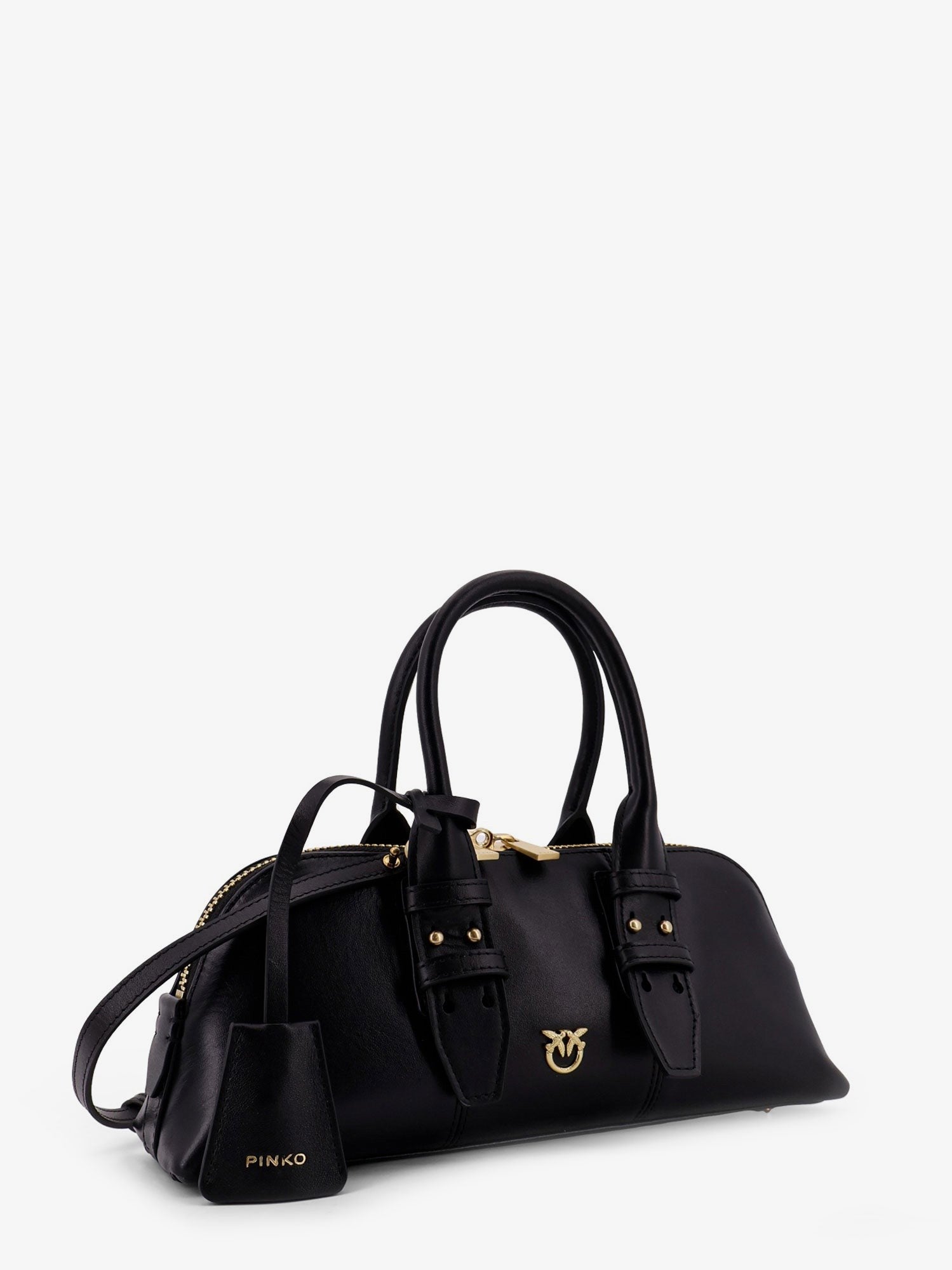 Pinko Women's Bowling Escape Bag Leather Handbag Black