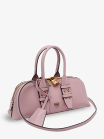 Pinko Women's Bowling Escape Leather Handbag Pink