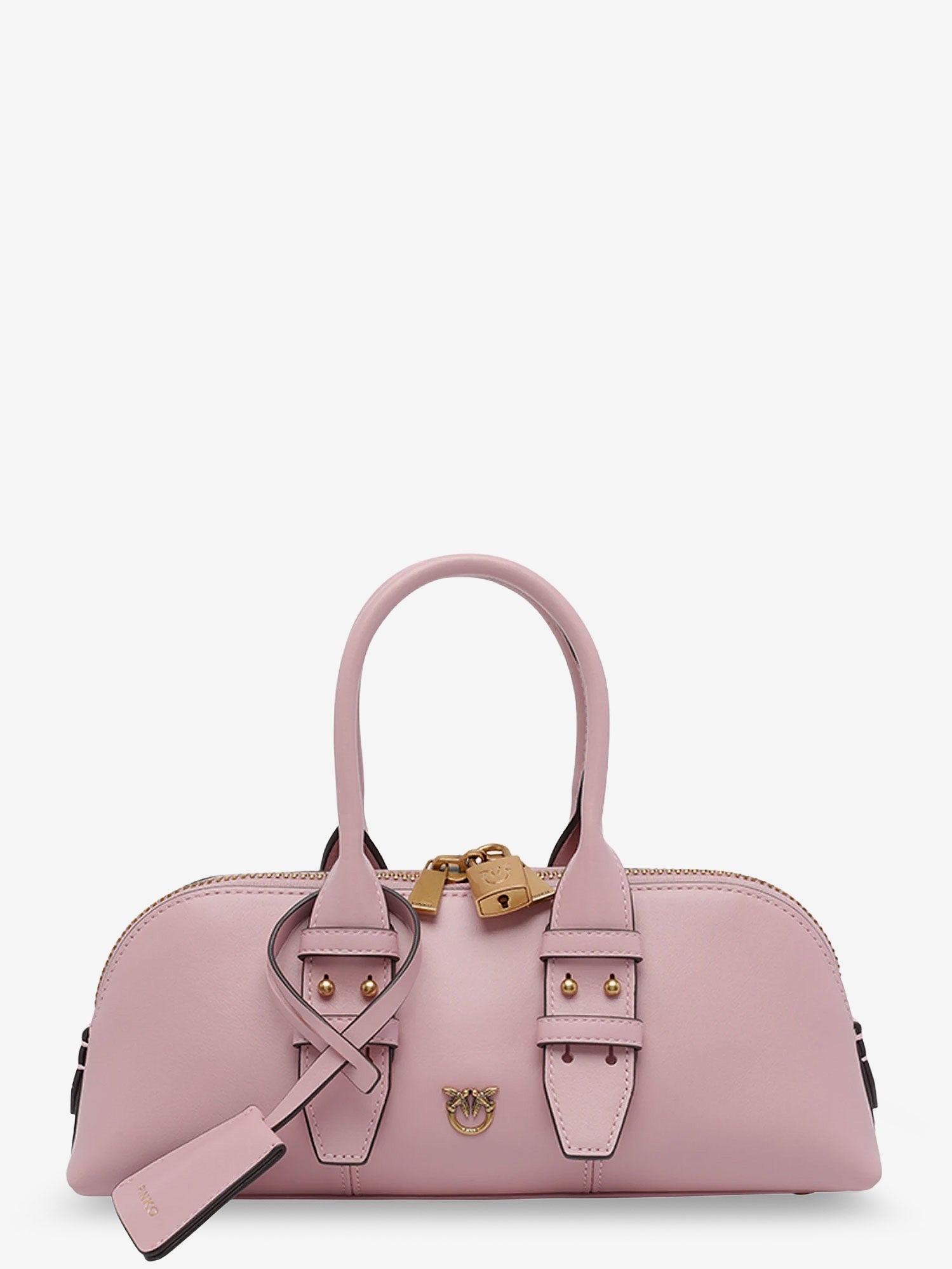 Pinko Women's Bowling Escape Leather Handbag Pink