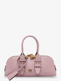 Pinko Women's Bowling Escape Leather Handbag Pink