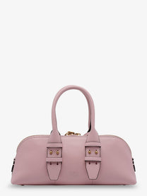 Pinko Women's Bowling Escape Leather Handbag Pink