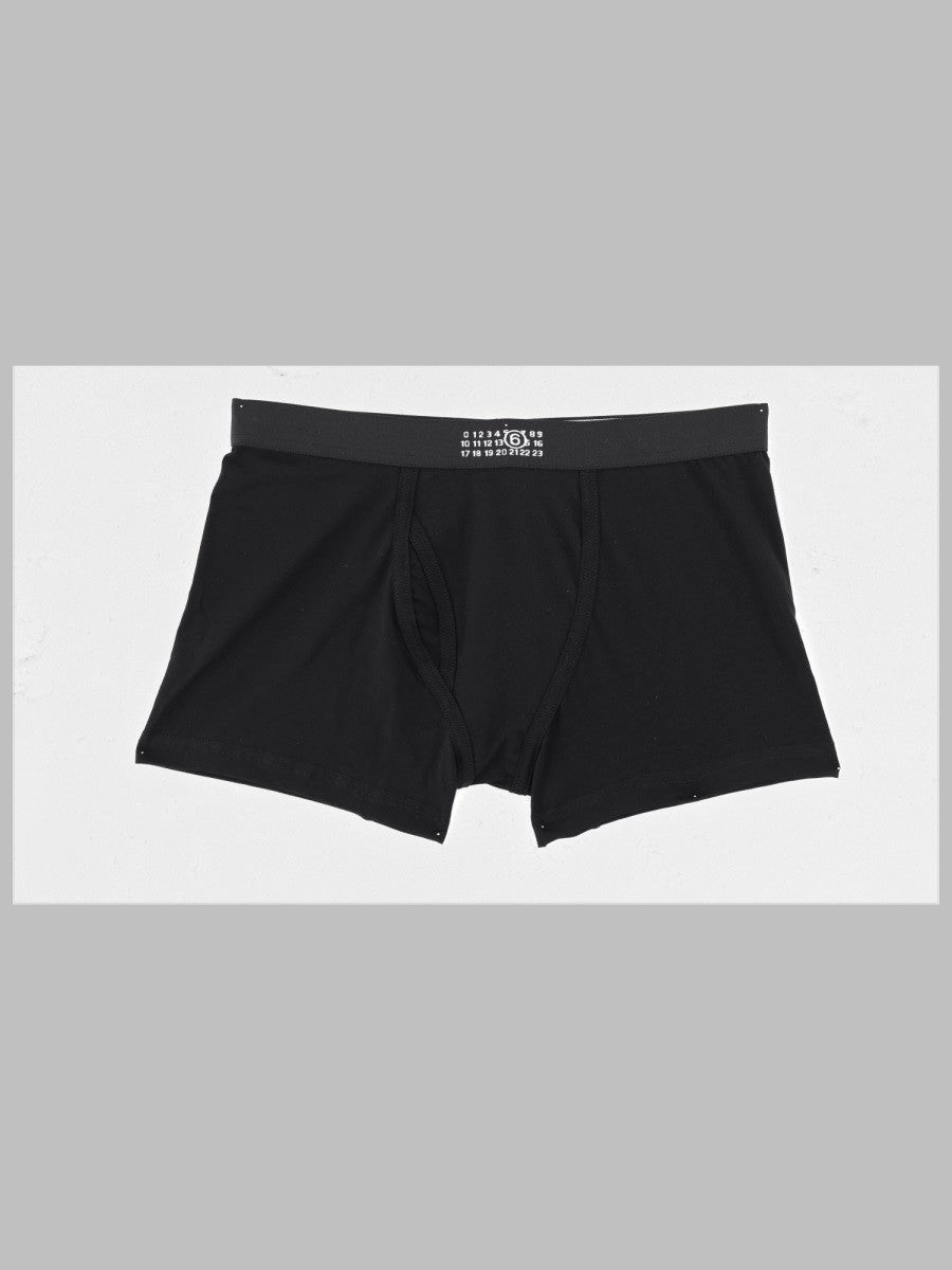 MM6 Maison Margiela Men's Boxer in Cotone Con Black