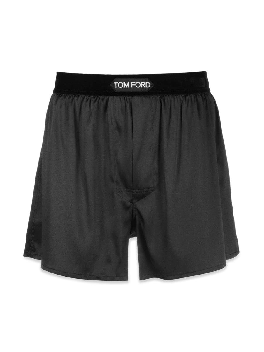 Tom Ford Men's Boxer in Seta Black