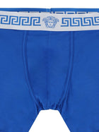 Versace Men's Jersey Cotton Boxer Trunk Blue, view 3
