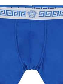 Versace Men's Jersey Cotton Boxer Trunk Blue, view 3