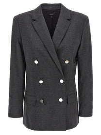 Theory Boxy Blazer Grey