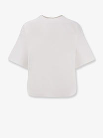 ALAÏA Women's Boxy Cotton Blend Shirt White