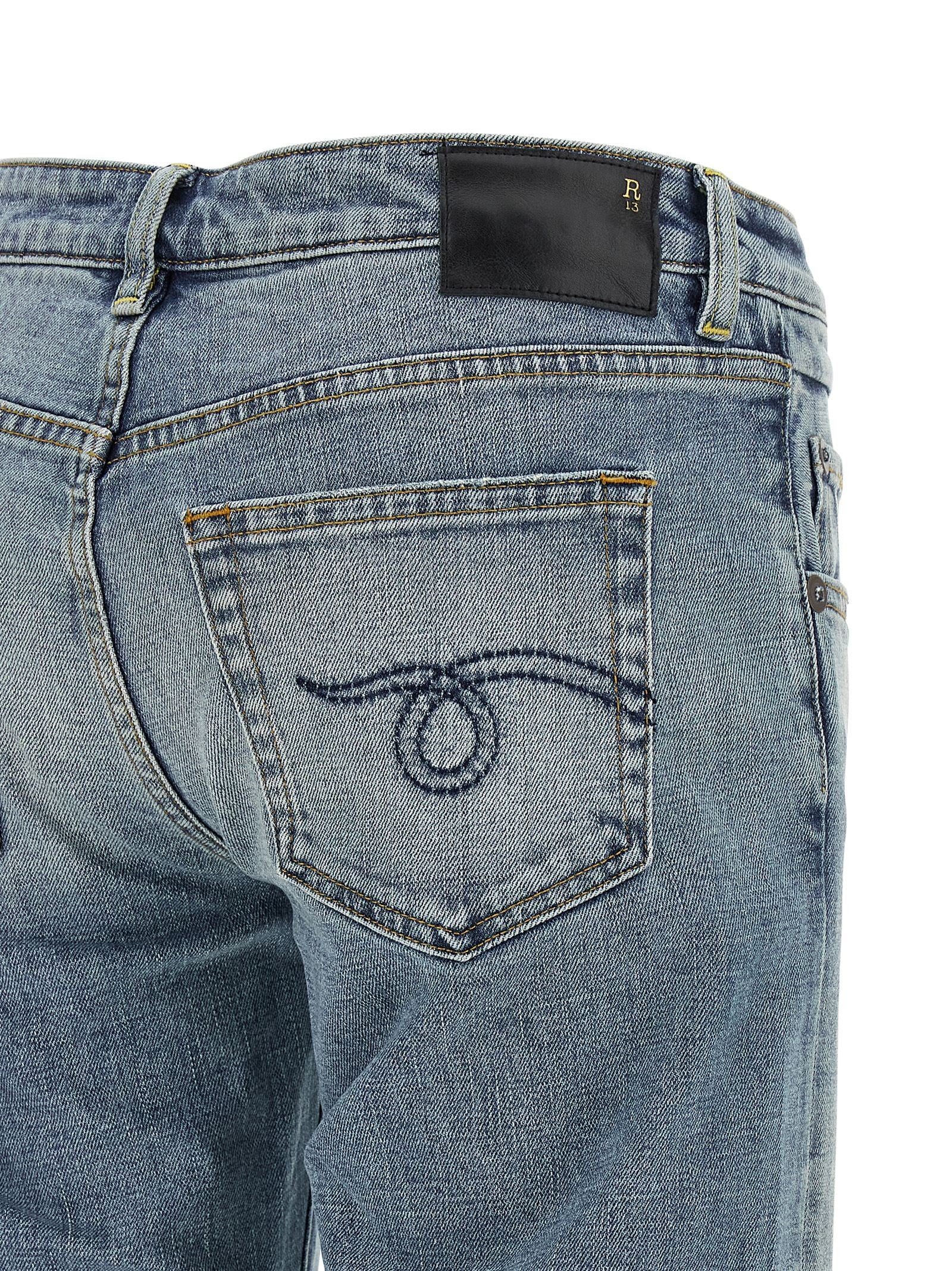 R13 Boy Flare Jeans Blue