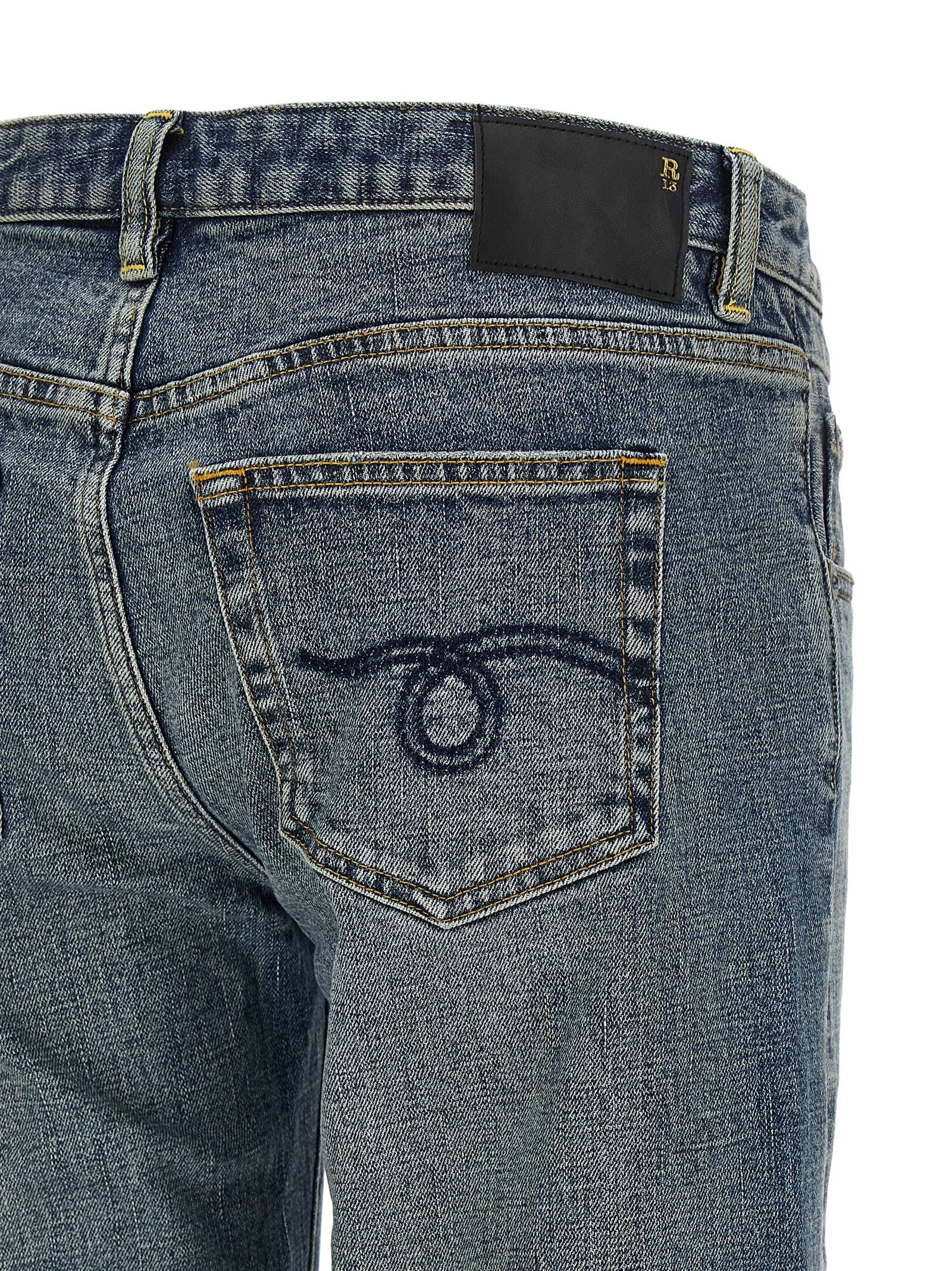 R13 Boy Flare Jeans Blue