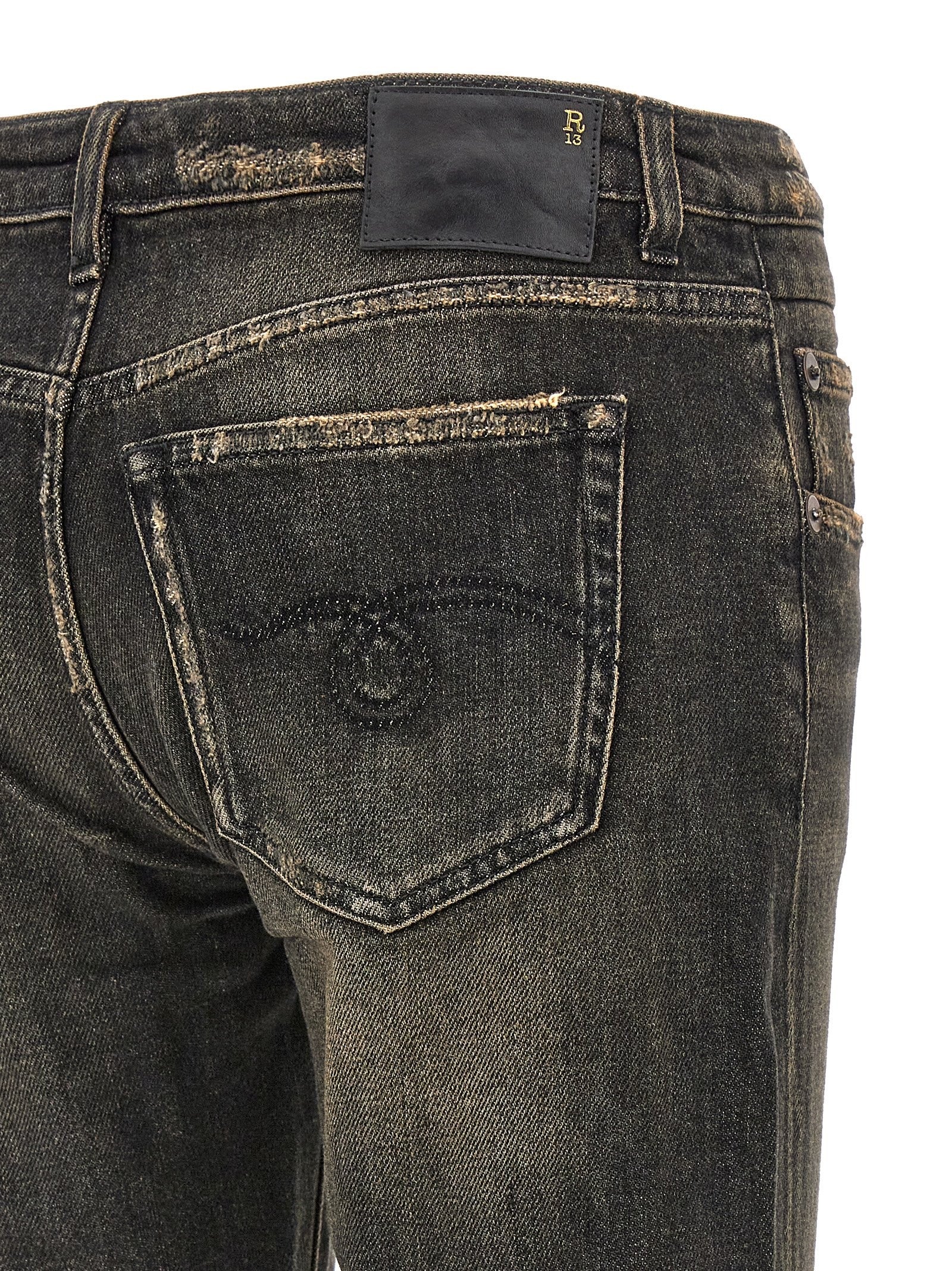R13 Boy Straight Jeans Black