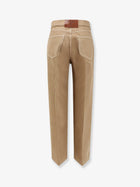 Celine Women's Boyfriend Cotton Trousers White, view 2