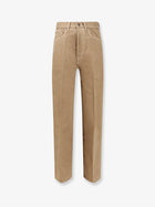 Celine Women's Boyfriend Cotton Trousers White
