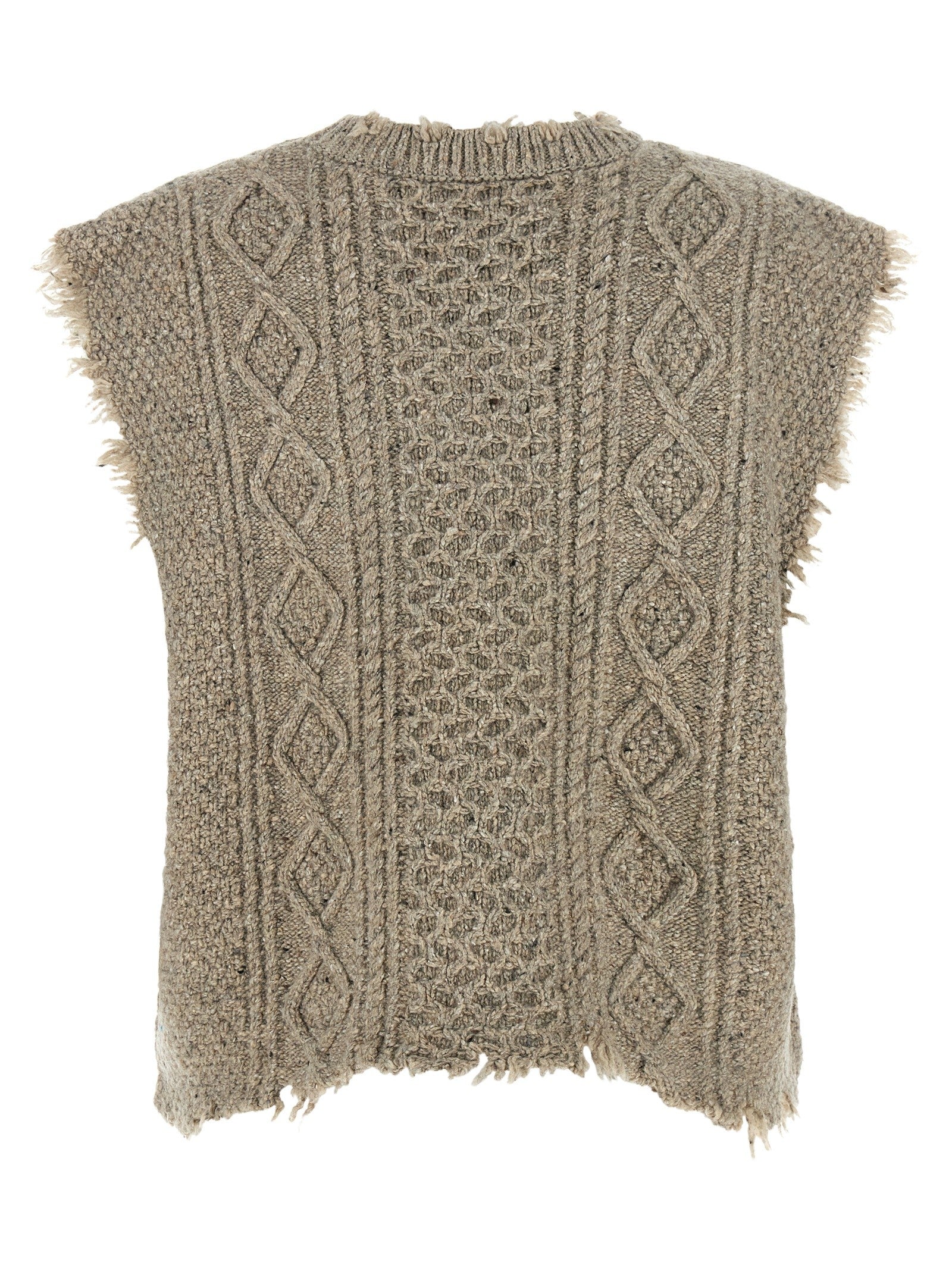 R13 Boyfriend Cable Vest Grey