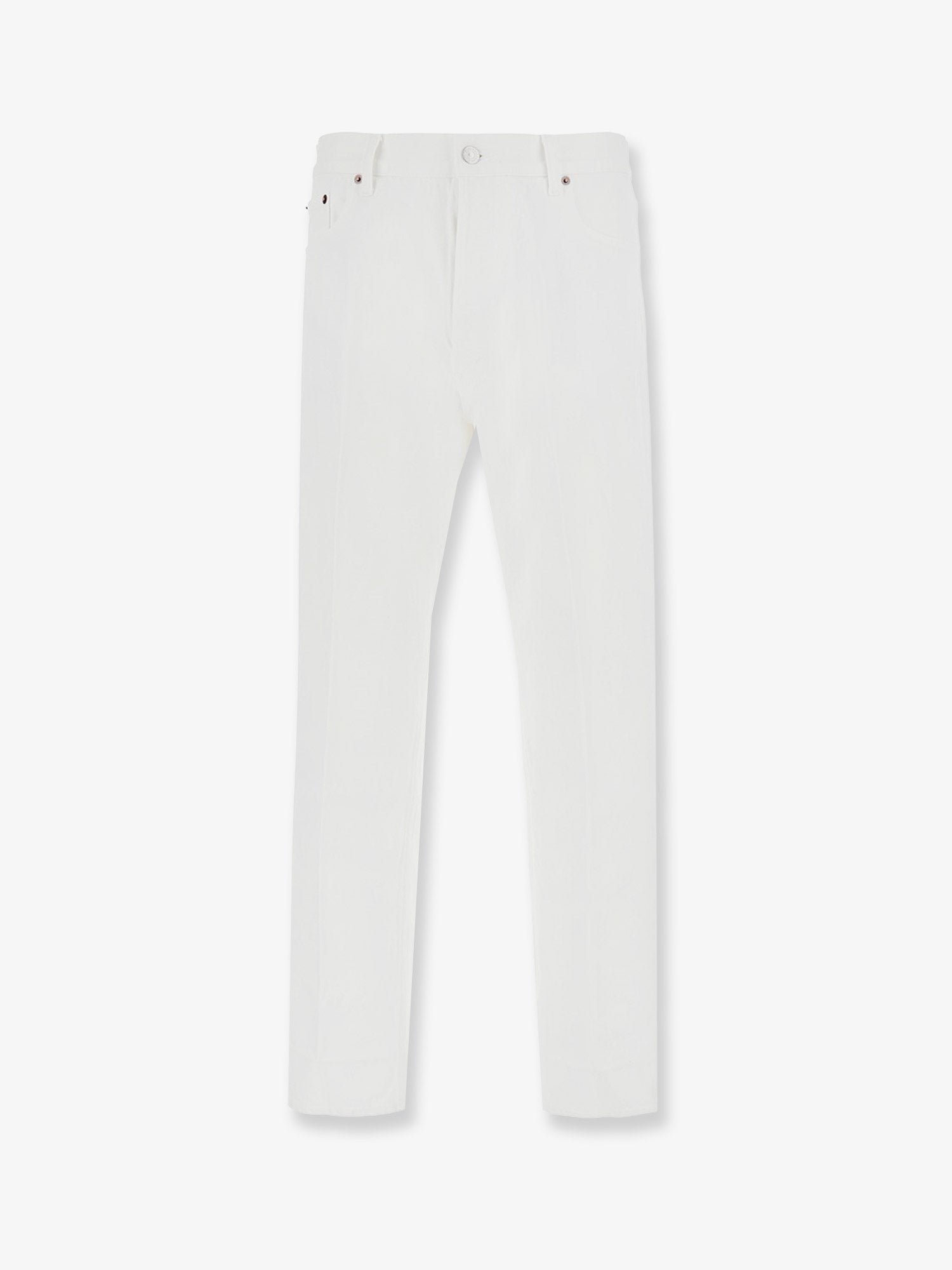 Celine Men's Boyfriend Cotton Trousers White Celine