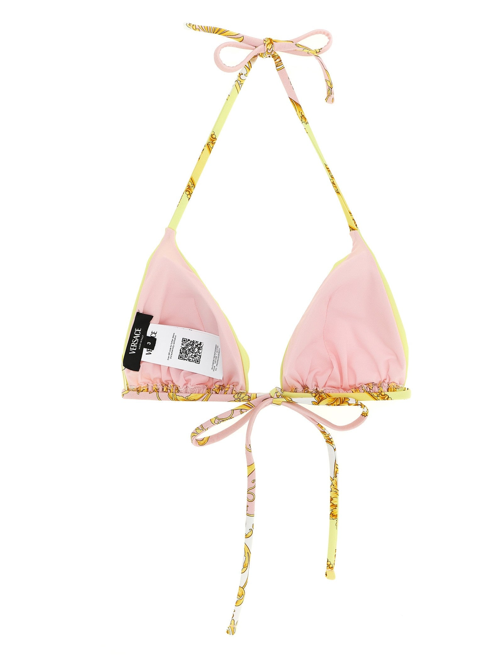 Versace Bra Barocco Print Gold