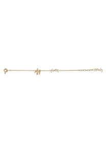 Saint Laurent Women's Chain Bracelet with Cassandre Colomba Gold, view 3