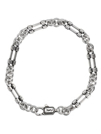Saint Laurent Men's Chain Bracelet with Moschettone Silver, view 2