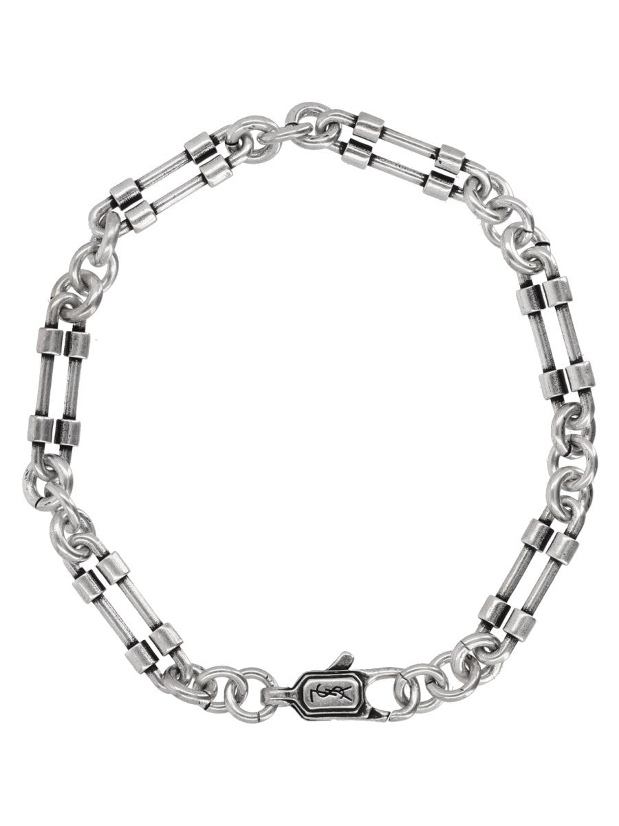 Saint Laurent Men's Chain Bracelet with Moschettone Silver