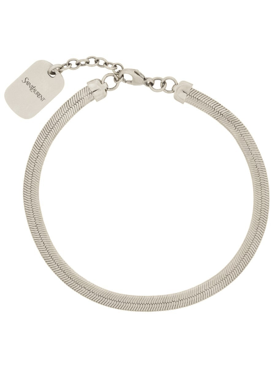 Saint Laurent Men's Bracciale Catena Silver